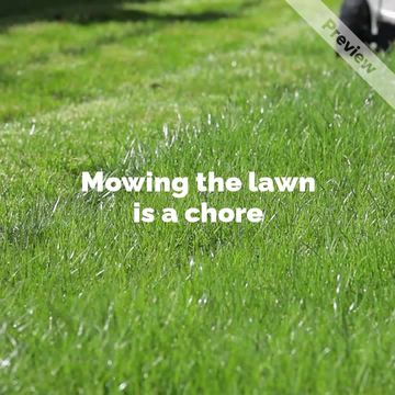 Mowing the lawn Video Template