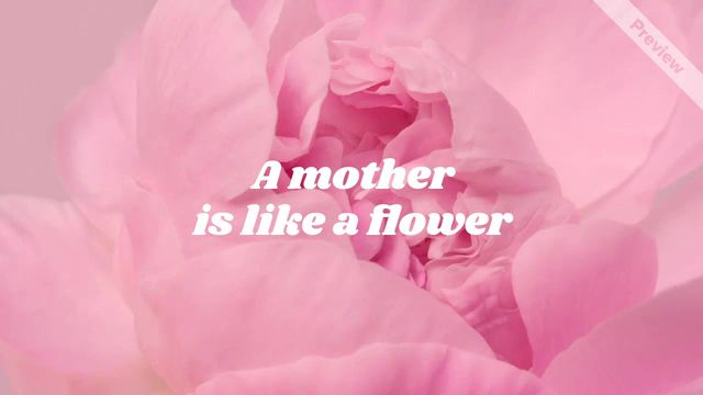 Like a flower Video Template