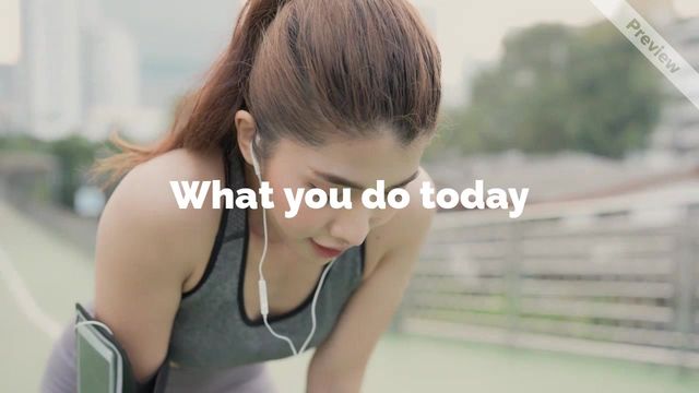 What you do today Video Template