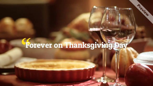 On Thanksgiving Video Template