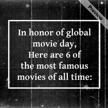 #GlobalMovieDay Video Template