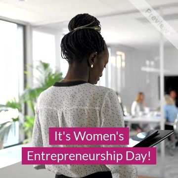 Women's Entrepreneurship Day | Nov 19 Video Template