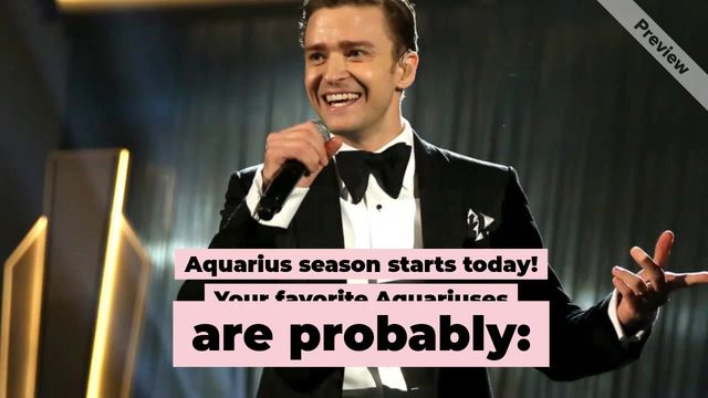 Celebrity Aquarians Video Template