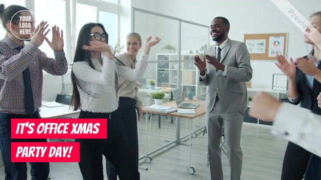 Office Christmas Party Video Template