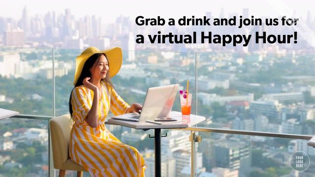 Virtual Happy Hour  Video Template