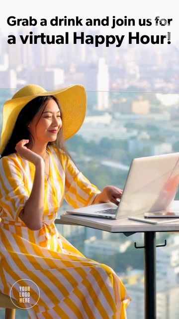 Virtual Happy Hour  Video Template