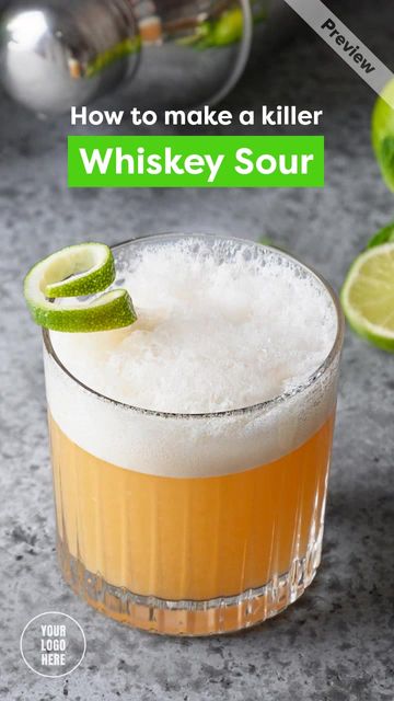 St. Patrick's Day Cocktail Recipe - Whiskey Sour Video Template