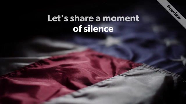 A Moment of Silence | Memorial Day Video Template