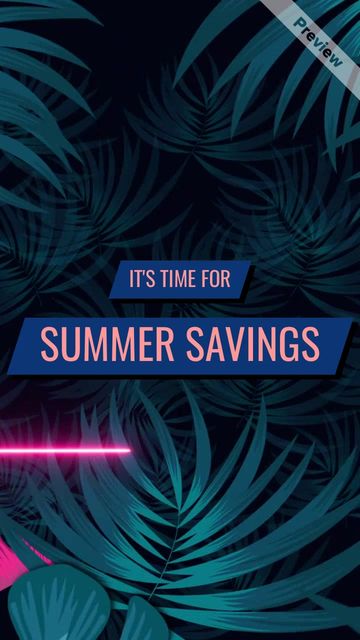 Time for Summer Savings Video Template