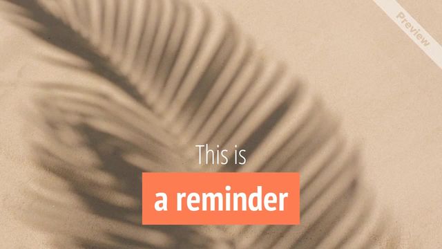 Sandcastle Day | August 6 Video Template