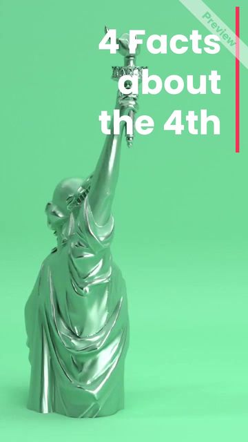 4th of July | 4 Facts Video Template