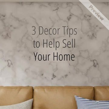 Decor Tips for Selling | Real Estate Video Template