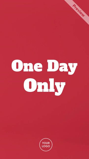 Cyber Monday | One Day Only Video Template