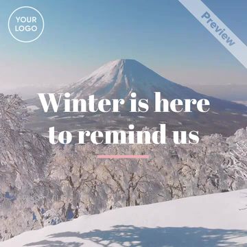 Slow Down Winter Video Template