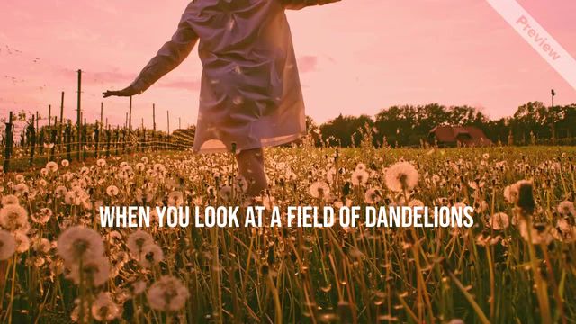 Dandelion Day  | Apr 5 | Wide Video Template