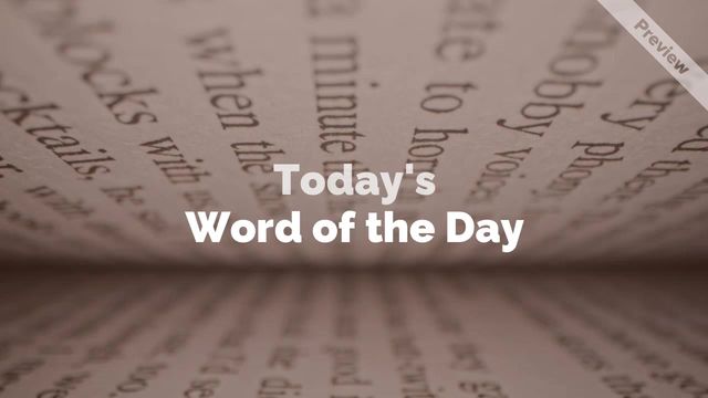 Word of the Day | Aug 28 Video Template
