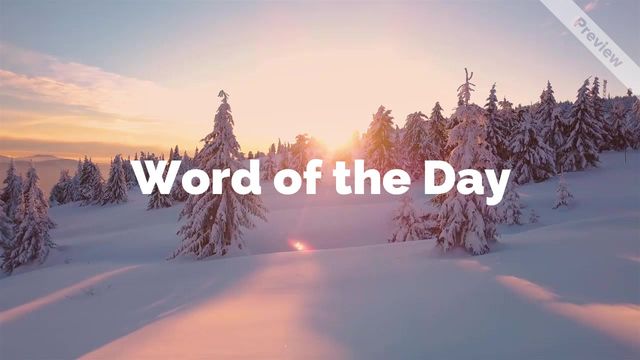 Apricity | Word of the Day Video Template