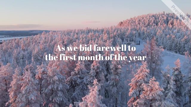 January | End of Month Reflection Video Template