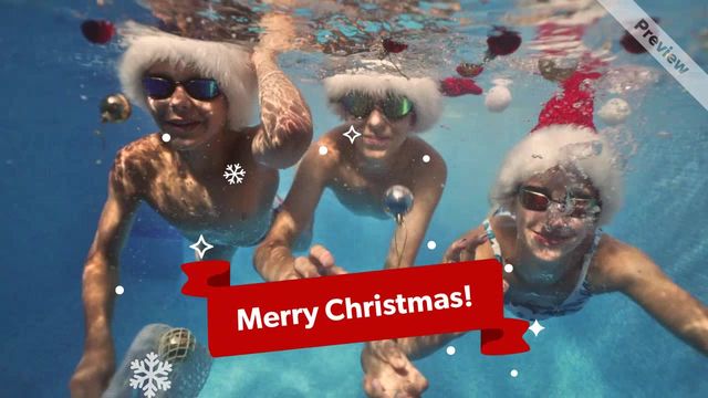 Greeting | Summer-Weather Christmas Video Template