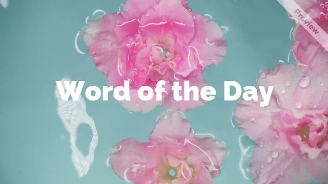 Vernalagnia | Word of the Day  Video Template