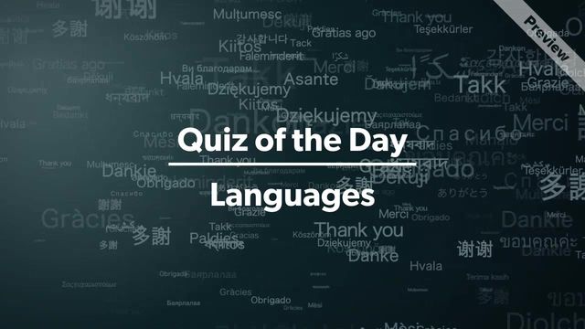 Written Language | Quiz of the Day Video Template