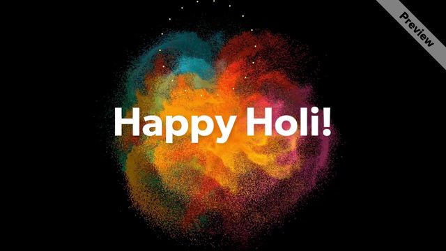 Holiday Greeting | Holi Video Template
