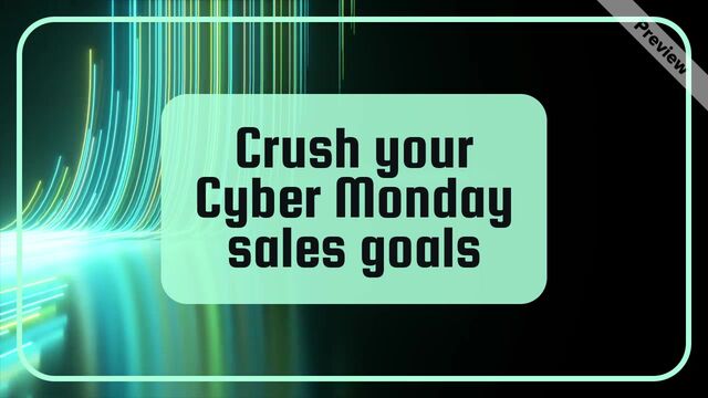 Sales Goals | Cyber Monday #3 Video Template