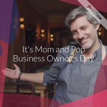 Mom and Pop Business Owners Day Video Template